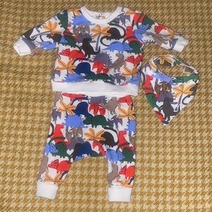 Cotton On Baby Dinosaur Sweatsuit Set and Bandana